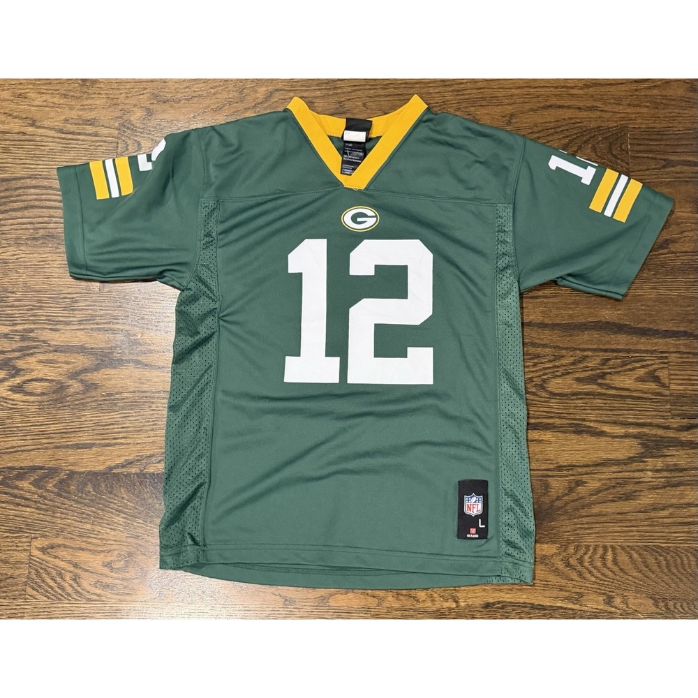 GREEN BAY PACKERS JERSEY YOUTH LARGE AARON RODGERS KIDS NFL LARGE